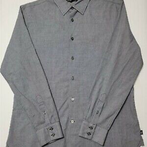Society Gray Casual Button Down Shirt with Classic Collar